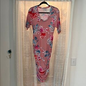 Motherhood Maternity Floral Pink Dress